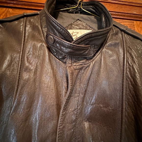 Vintage men’s quality, brown leather jacket purchased in the mid-80s - Picture 4 of 6
